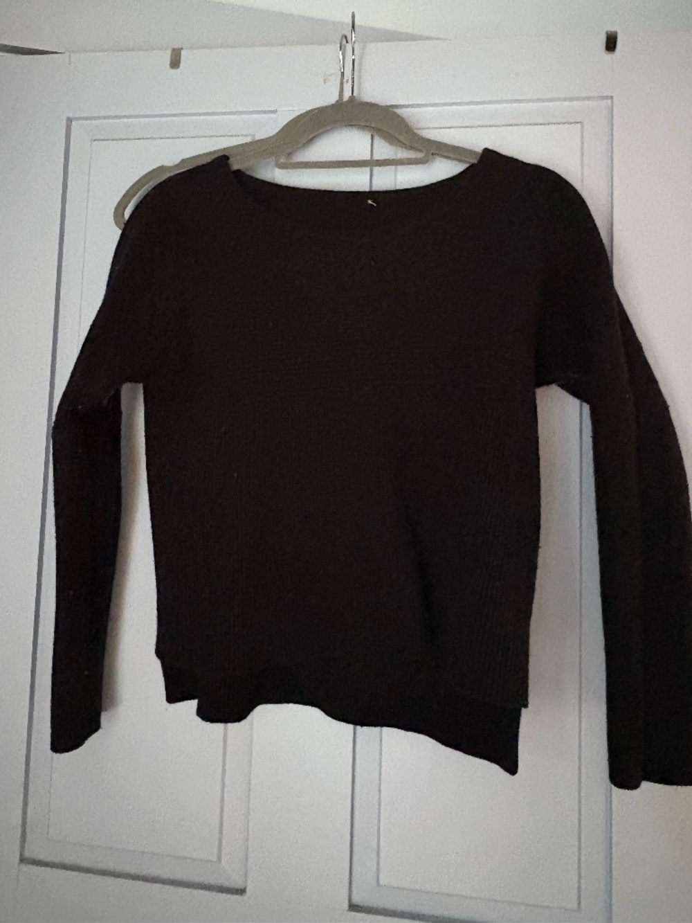 Black Crop Sweater Wool & Viscose